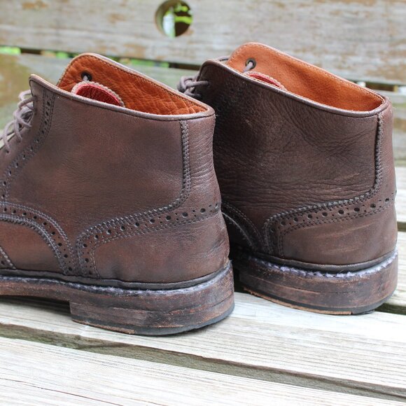 Florsheim x Ducky Brown Leather Wingtip Boot, Goodyear Welted, Men's 8.5 D, GUC - Picture 5 of 12